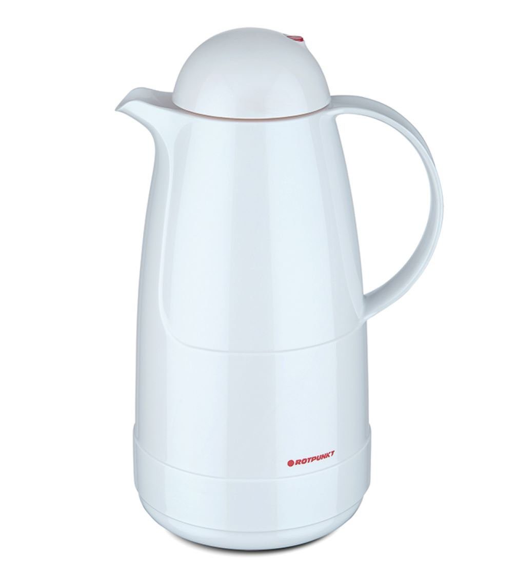 ROTPUNKT Isolierkanne 1,5 l, (Kaffeekanne doppelwandigem arctic lange I Glaskolben Isolierung) Rosalin-Glas aus Teekanne), 1.5 I I langlebig Glaseinsatz 215 I hochwertig white (extra Liter BPA-frei