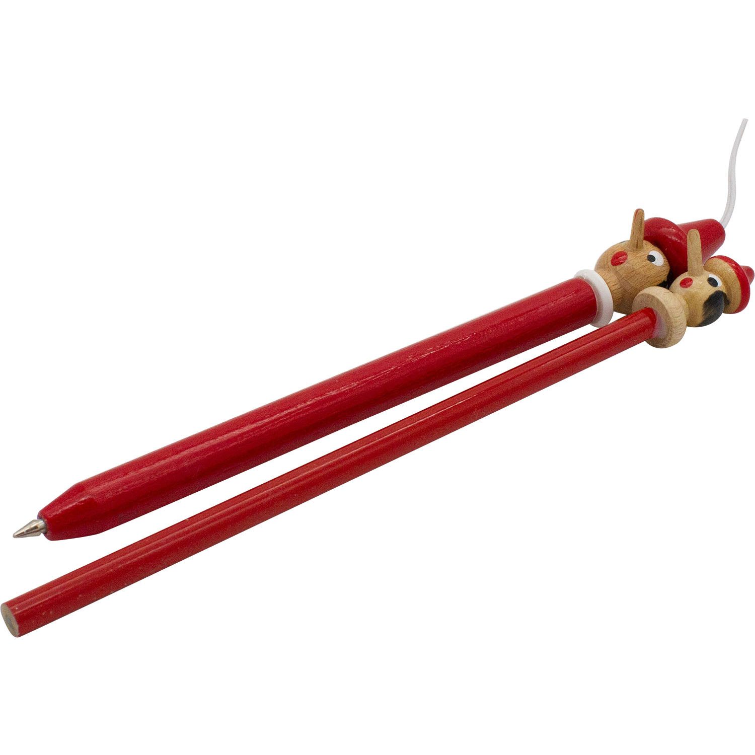 GICO Spielesammlung Pinocchio Bleistift und Kugelschreiber rot aus Holz - 9001
