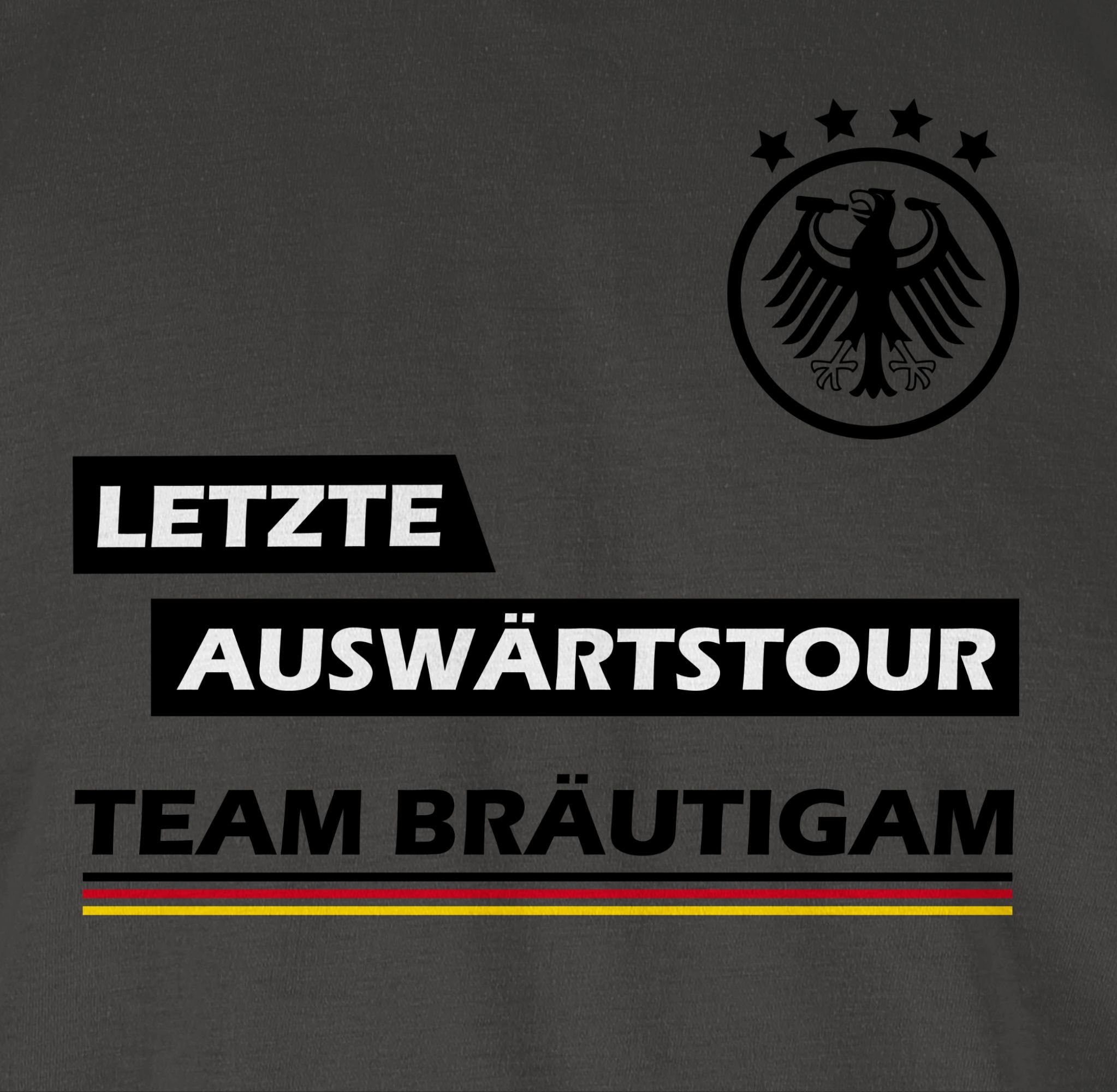 Dunkelgrau T-Shirt Letzte Shirtracer Männer 2 JGA Team Bräutigam Auswärtstour