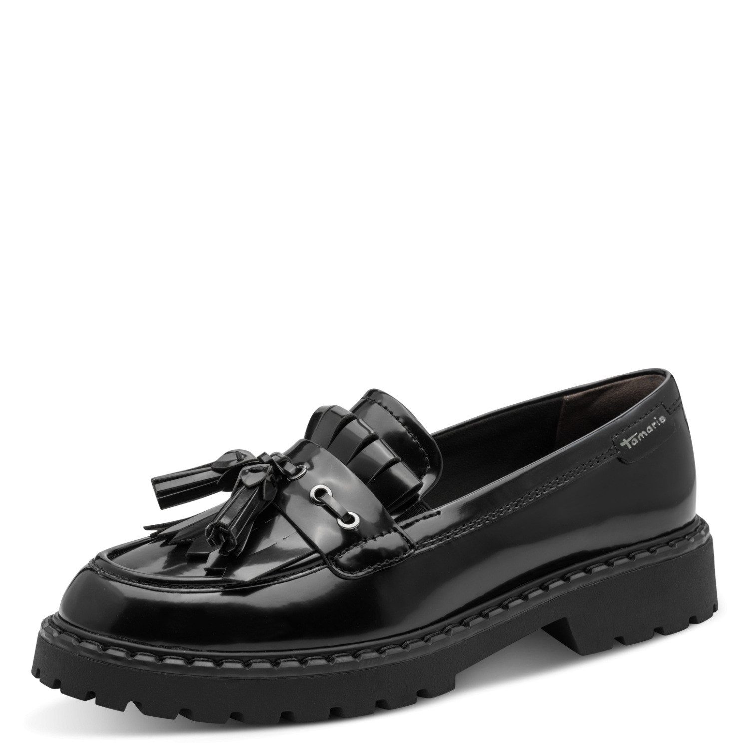 Tamaris Loafer Halbschuh, Loafer, Businessschuh mit modischen Quasten und Durchzügen