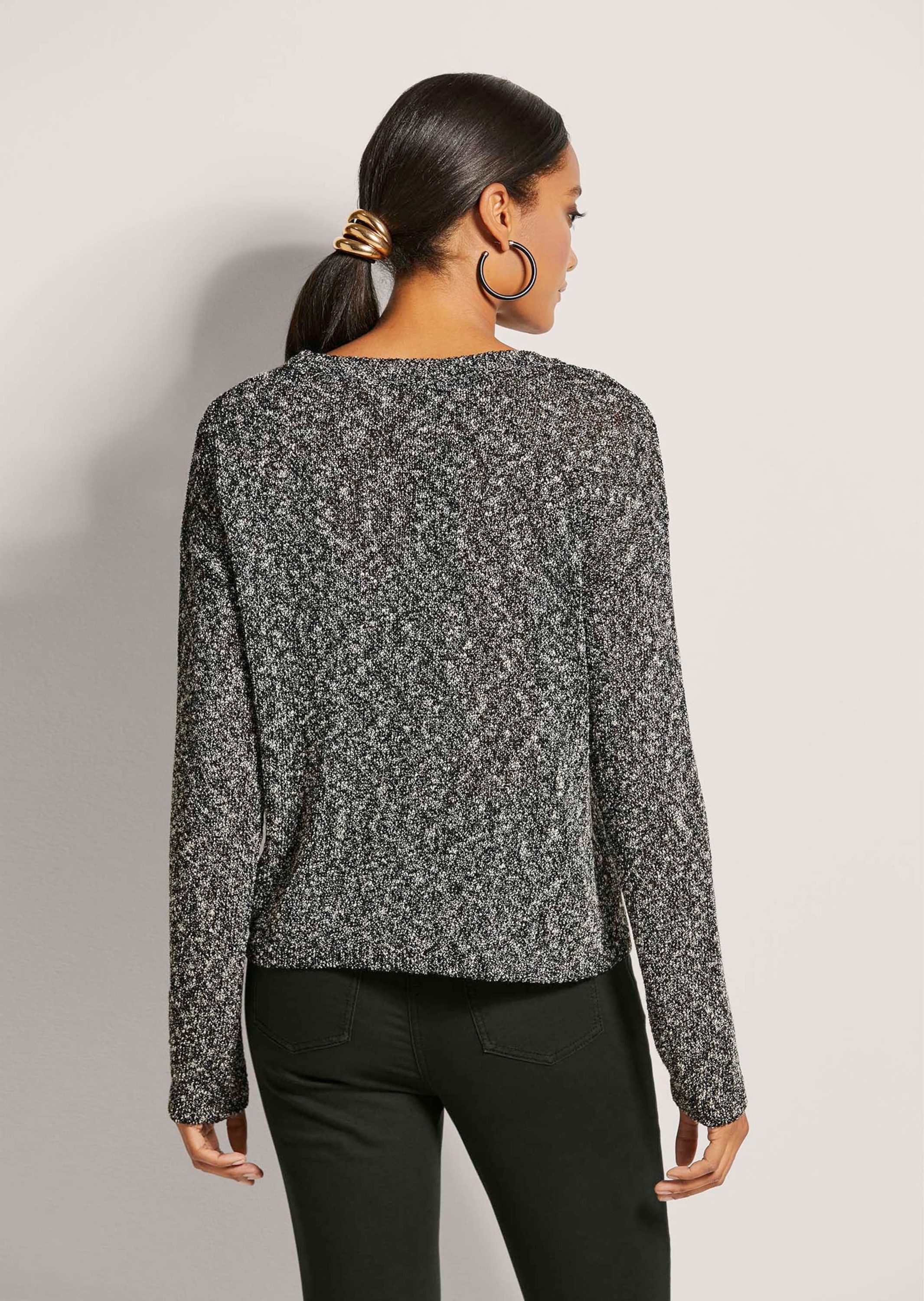 MADELEINE Strickpullover Pullover mit Metallic-Effekt