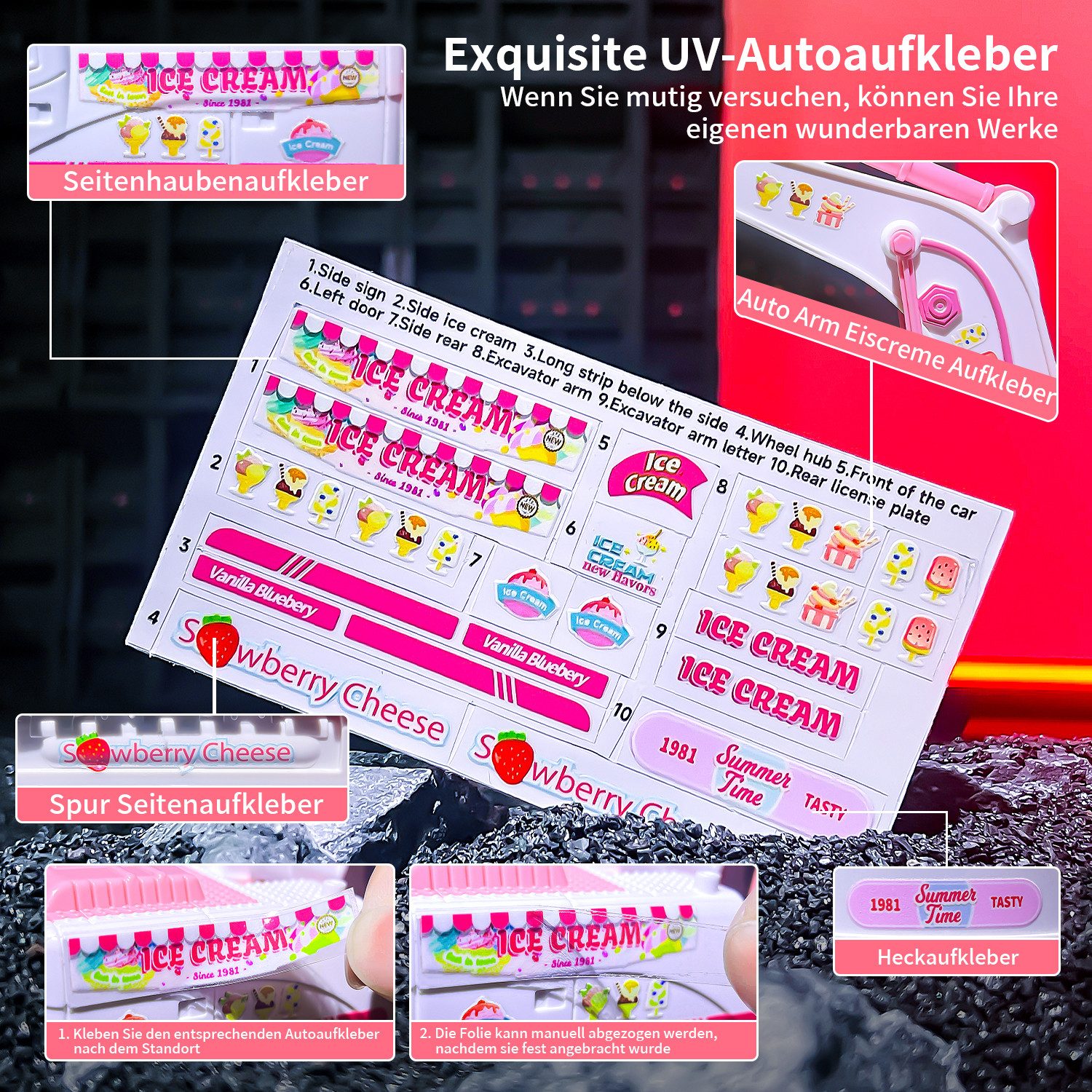 Esun RC-Auto Ferngesteuerter Bagger Mädchen, 1:24 RC Bagger Ferngesteuert, Traktor (SET, Komplettset), Ferngesteuertes Auto für Kinder ab 6 7 8 9 10 11