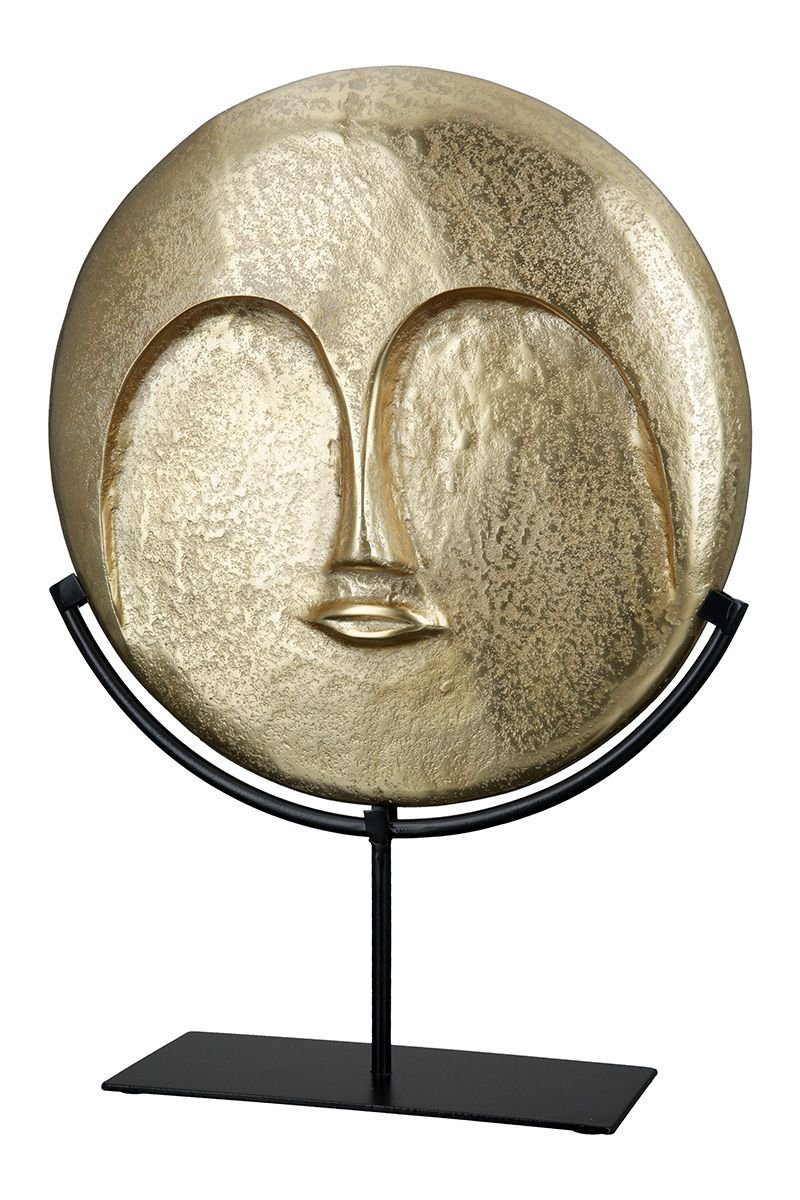 GILDE MF Face Skulptur Aluminium goldfarben Skulptur