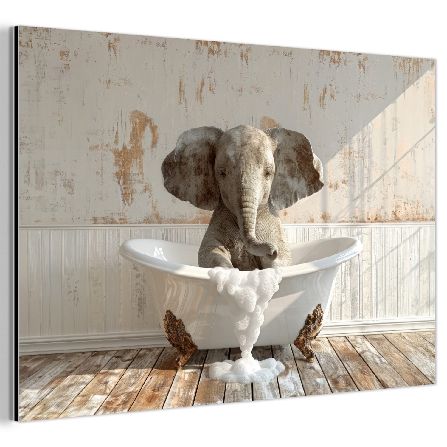 MuchoWow Metallbild Vintage - Elefant - günstig online kaufen