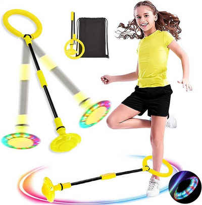DTC GmbH Lernspielzeug Swing Wheel mit Lichtrad,Kinder Blinkender Springring,Fußkreisel