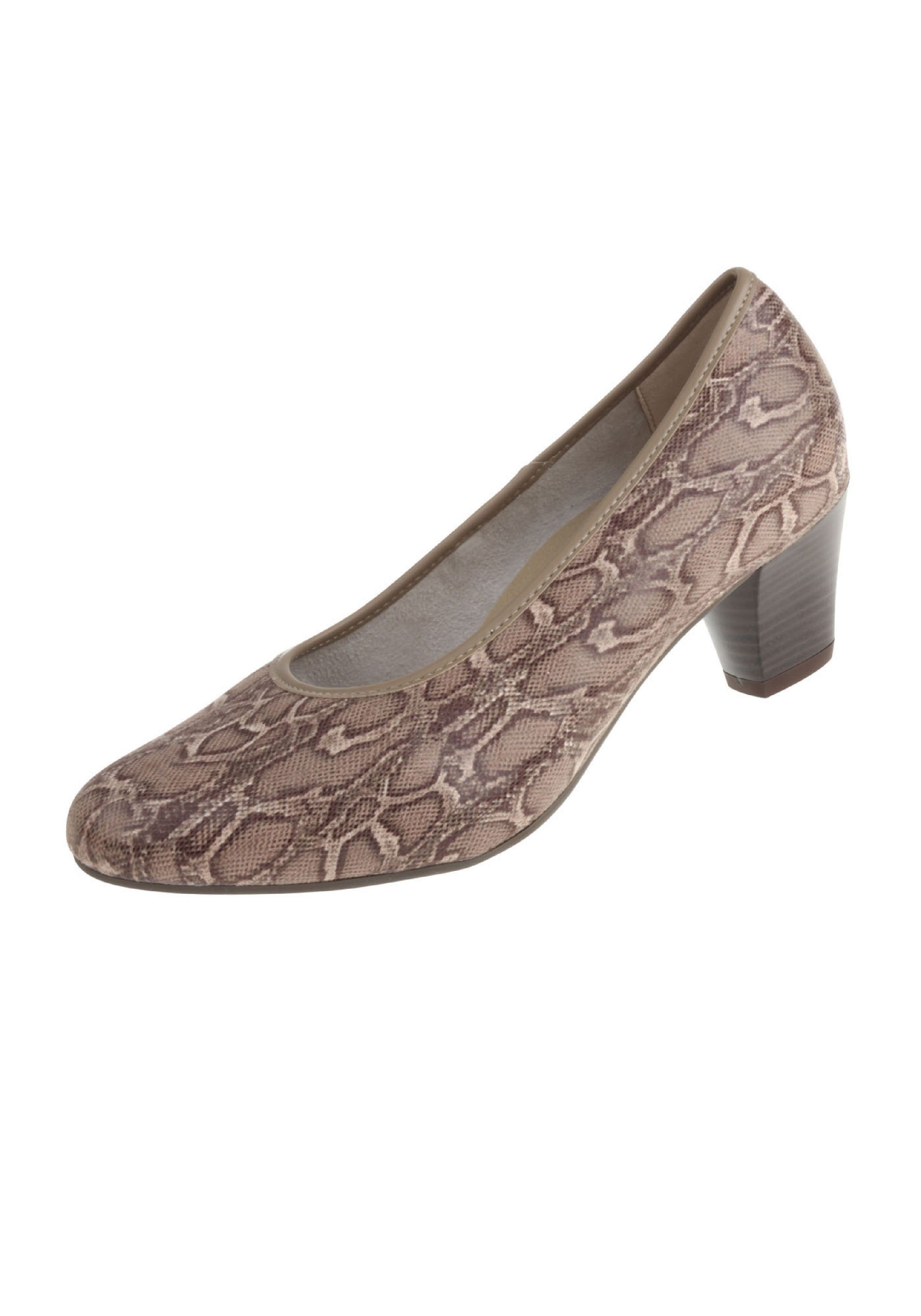 Pumps angesagtem Amanda tessamino Lei mit hellbraun Animalprint by