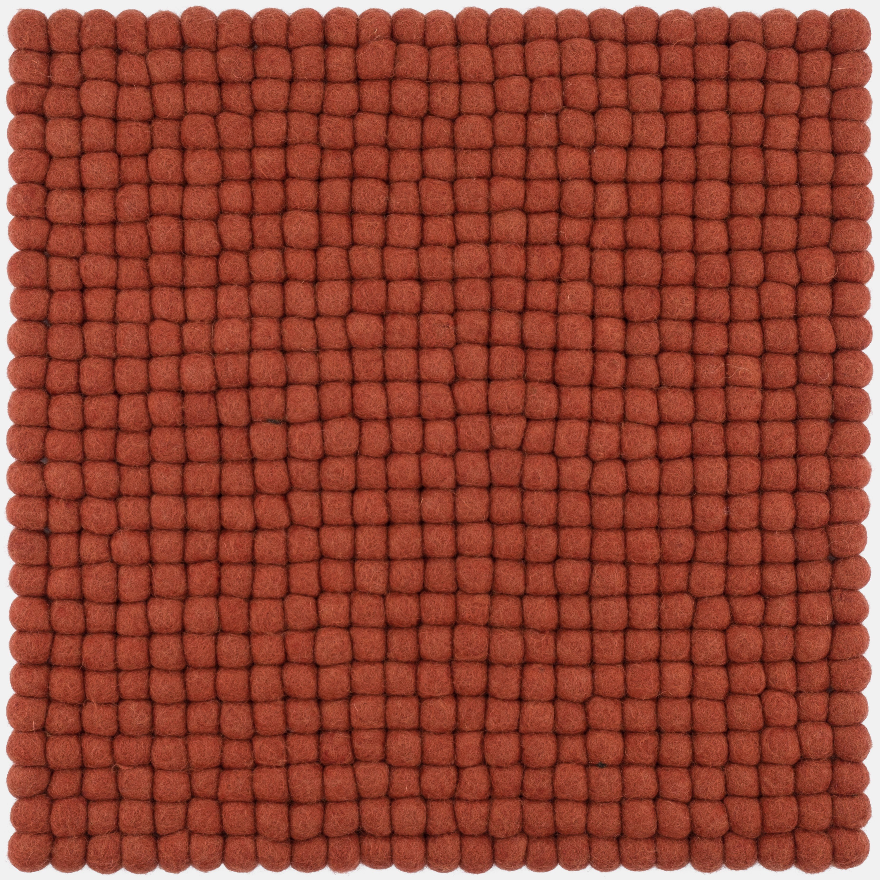 myfelt Stuhlkissen Filzkugel Sitzauflage reiner quadratisch, 100% x 36 cm, Lora Schurwolle, - 36 eckig schmutzabweisend