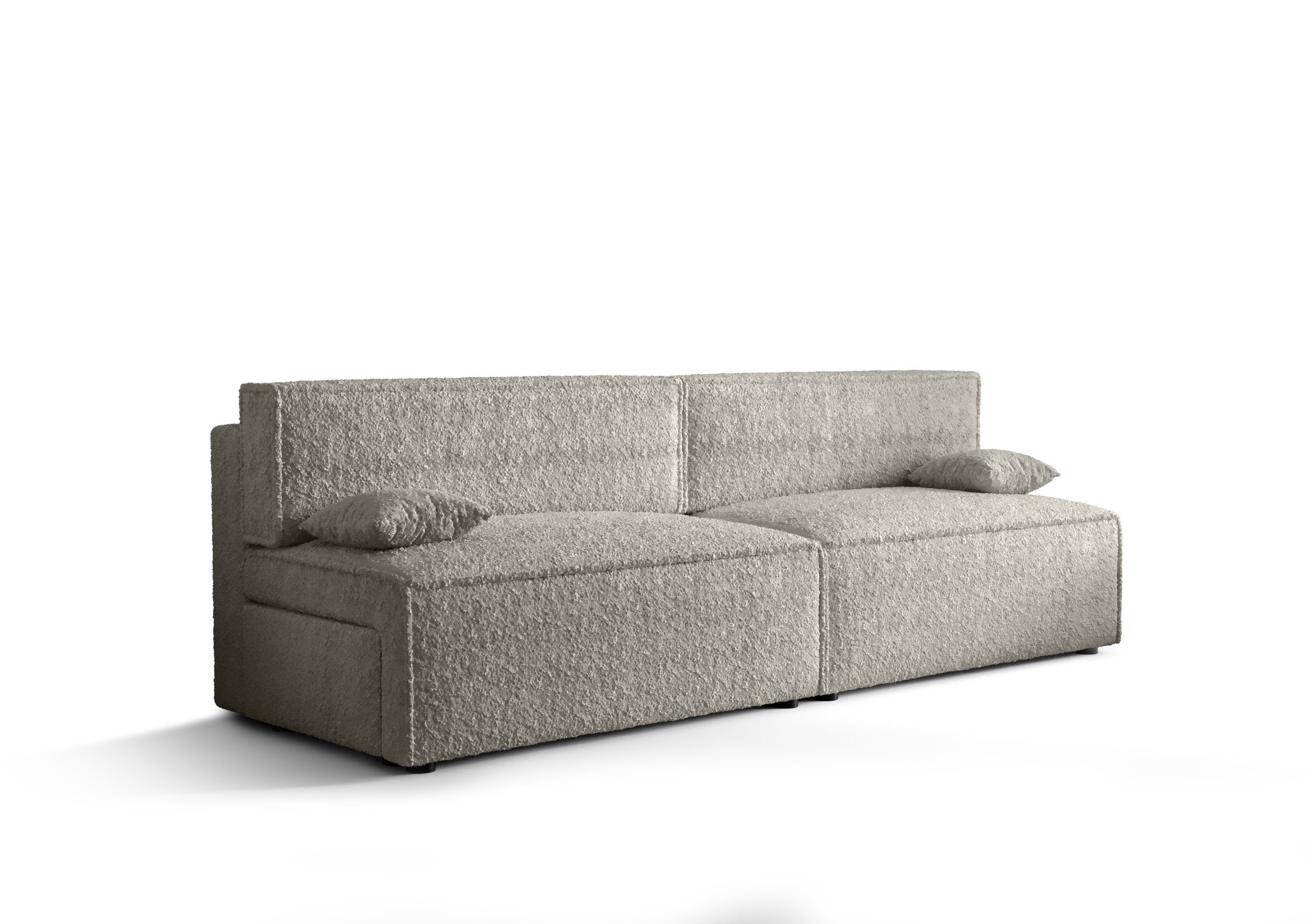 Sofa pressiode Schlaffunktion und MIRAX2 mit Schlafsofa, Bettkasten 262cm COUCH Grau