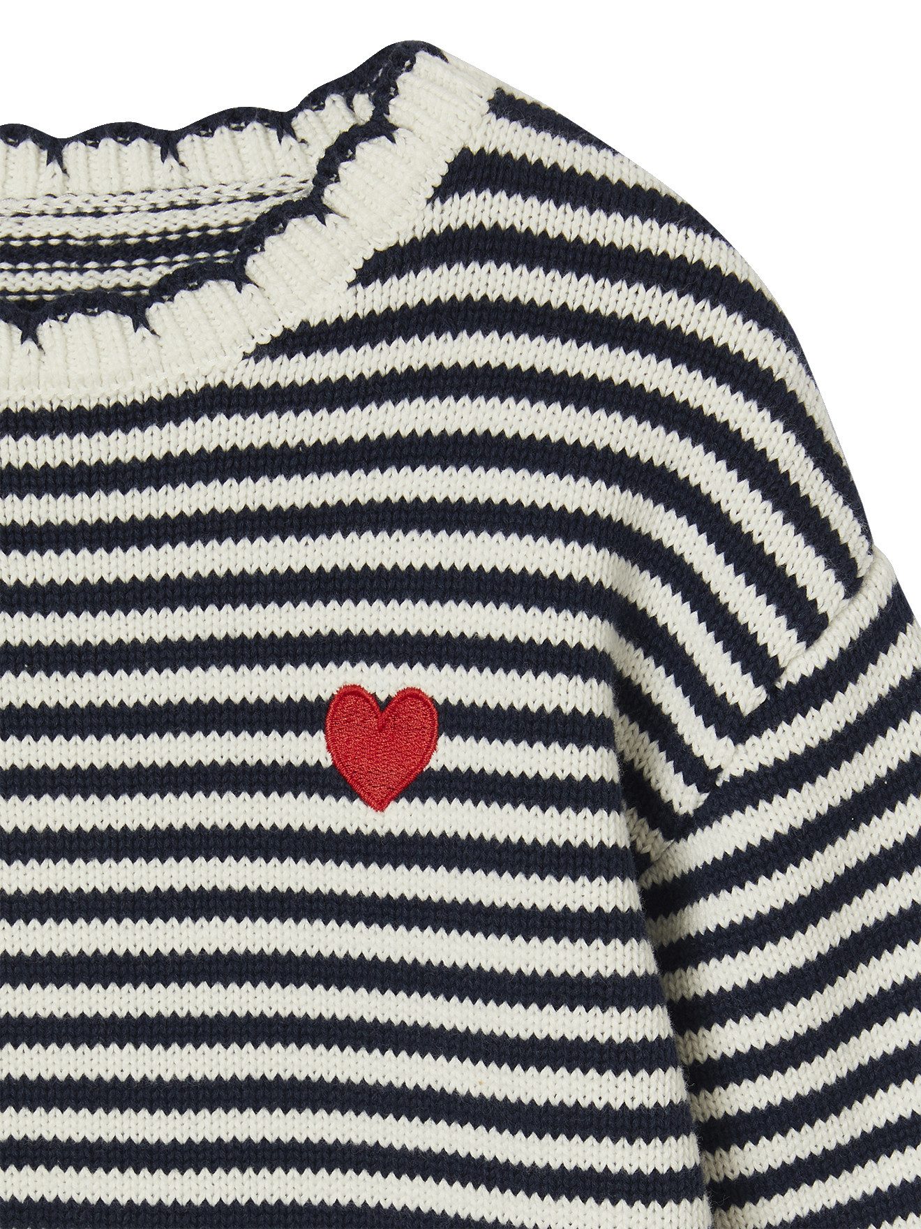 vertbaudet Pullunder Mädchen Strickpullover mit Streifen