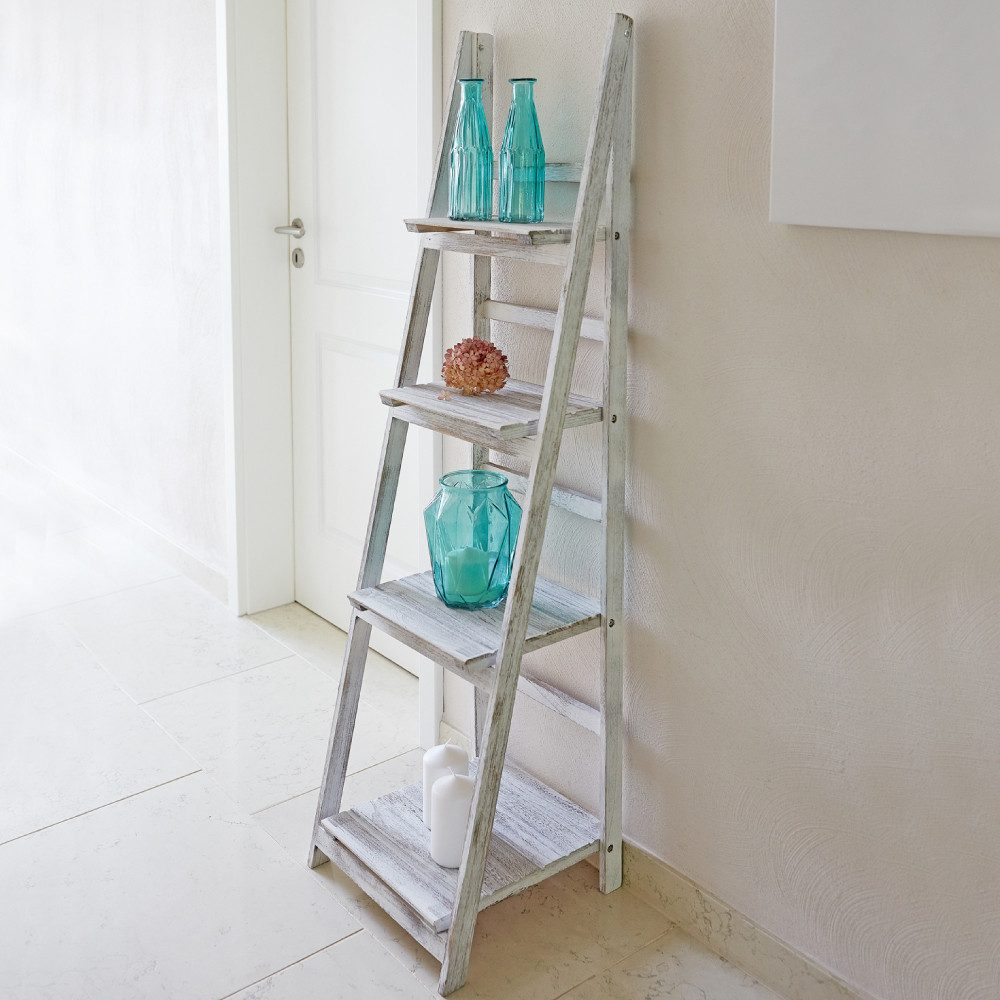 Kingpower Leiterregal Regal Bücherregal Wandregal Standregal Blumentreppe K günstig online kaufen