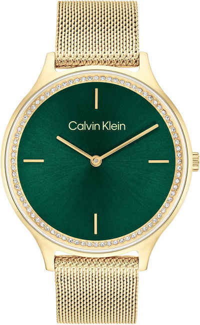Calvin Klein Quarzuhr CK TIMELESS, Armbanduhr, Damenuhr, Glaskristalle