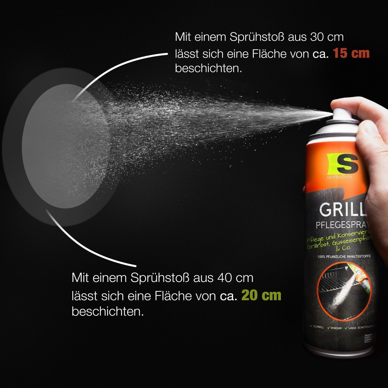 Spraytive 1x 500ml BBQ Grill Pflegespray - Konserviert Grillroste, Pfannen & Co. Grillreiniger (Made in Germany)