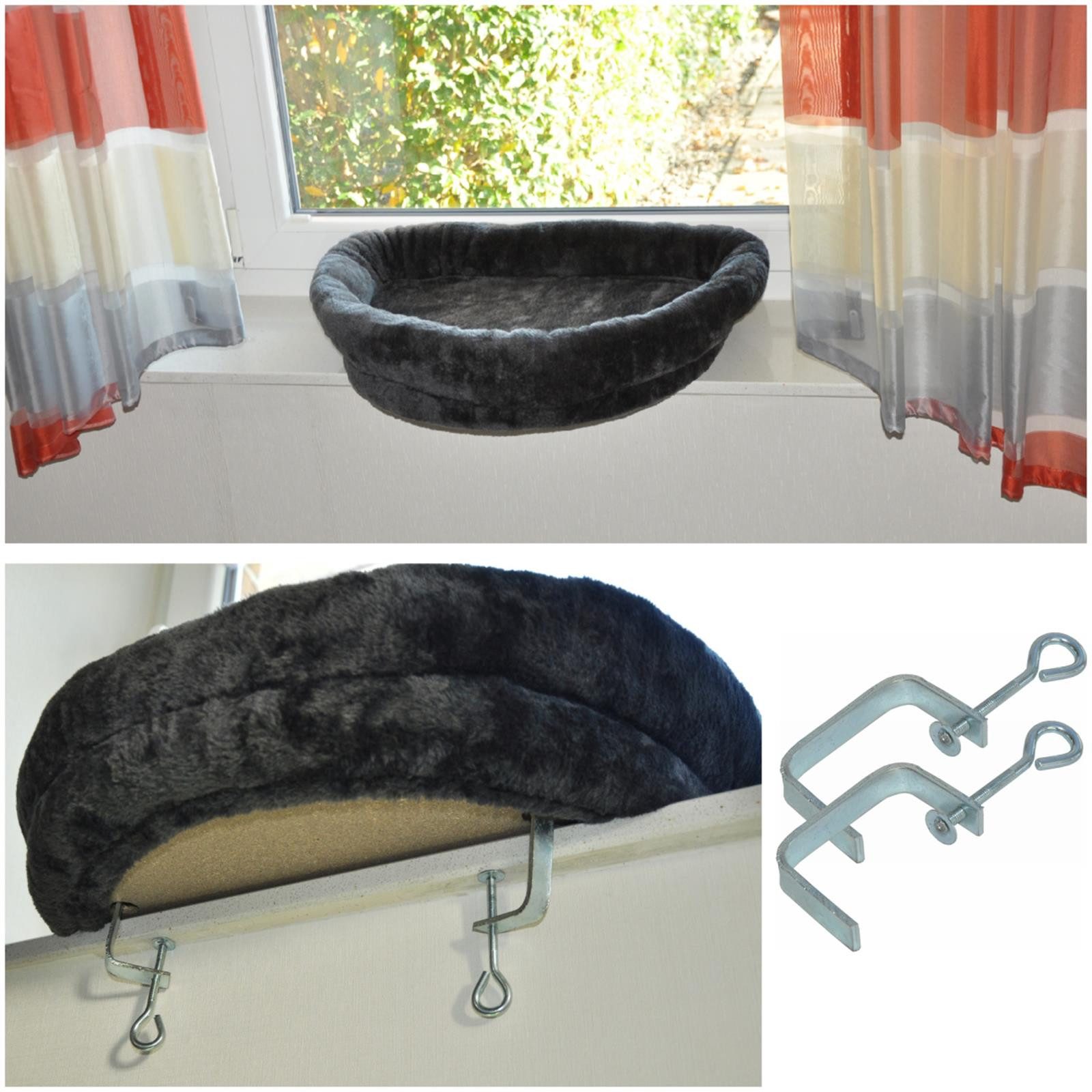 nanook Katzenliege Fensterliege Katzenbett nanook Cosy grau 60 cm