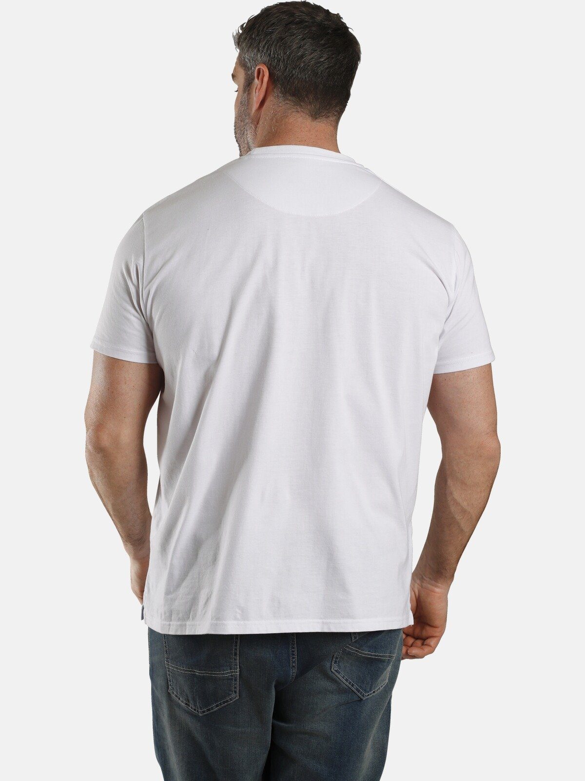 Charles Colby T-Shirt und weiß schlicht (2er-Pack) leger EARL BOON