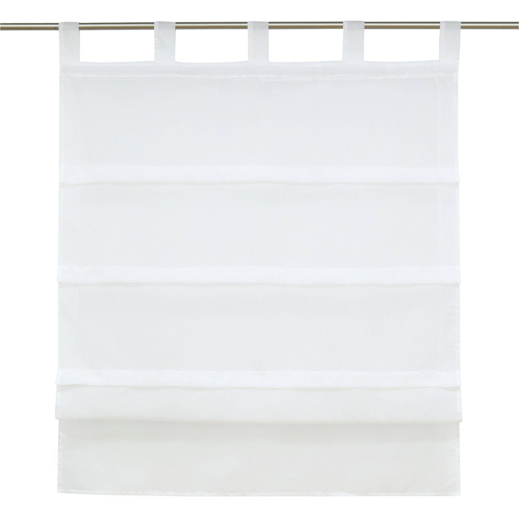 Joyswahl Raffrollo Sophia, mit Schlaufen, Voile Schlaufenrollo, Unifarbe günstig online kaufen