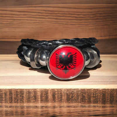 Stelby Armband mit Gravur Albanien Armband 3D Gravur im Glas