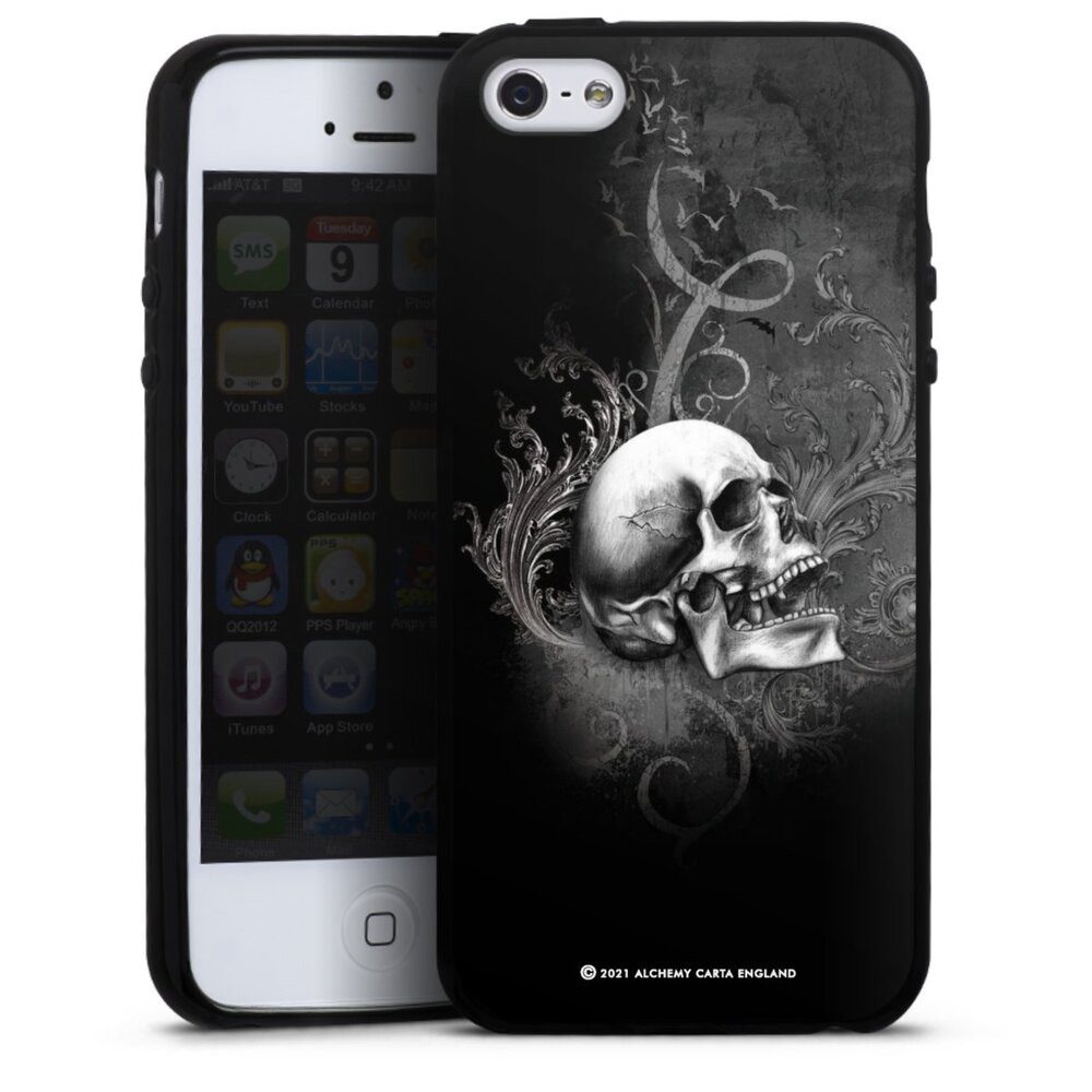 DeinDesign Handyhülle Gothic Schädel Totenköpfe De Profundis, Apple iPhone 5 Silikon Hülle Bumper Case Handy Schutzhülle