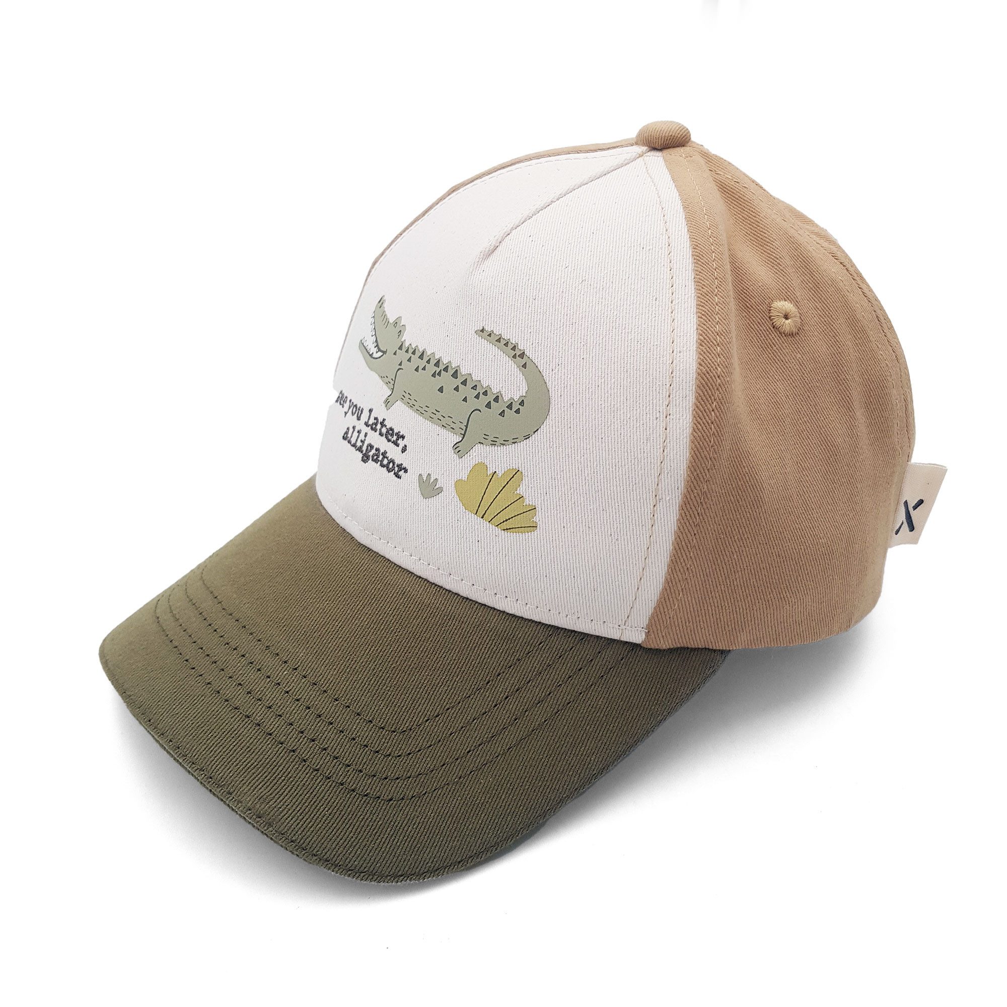 Maximo Baseball Cap (1-St) Motiv Krokodil, Basecap, 5-Panel, Klettverschluss, Jungen