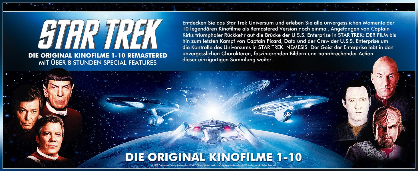 Universal Pictures DVD Star Trek I-X - Legends of the Final Frontier Collection, (10-St., Box-Set), 10-Filme Collection