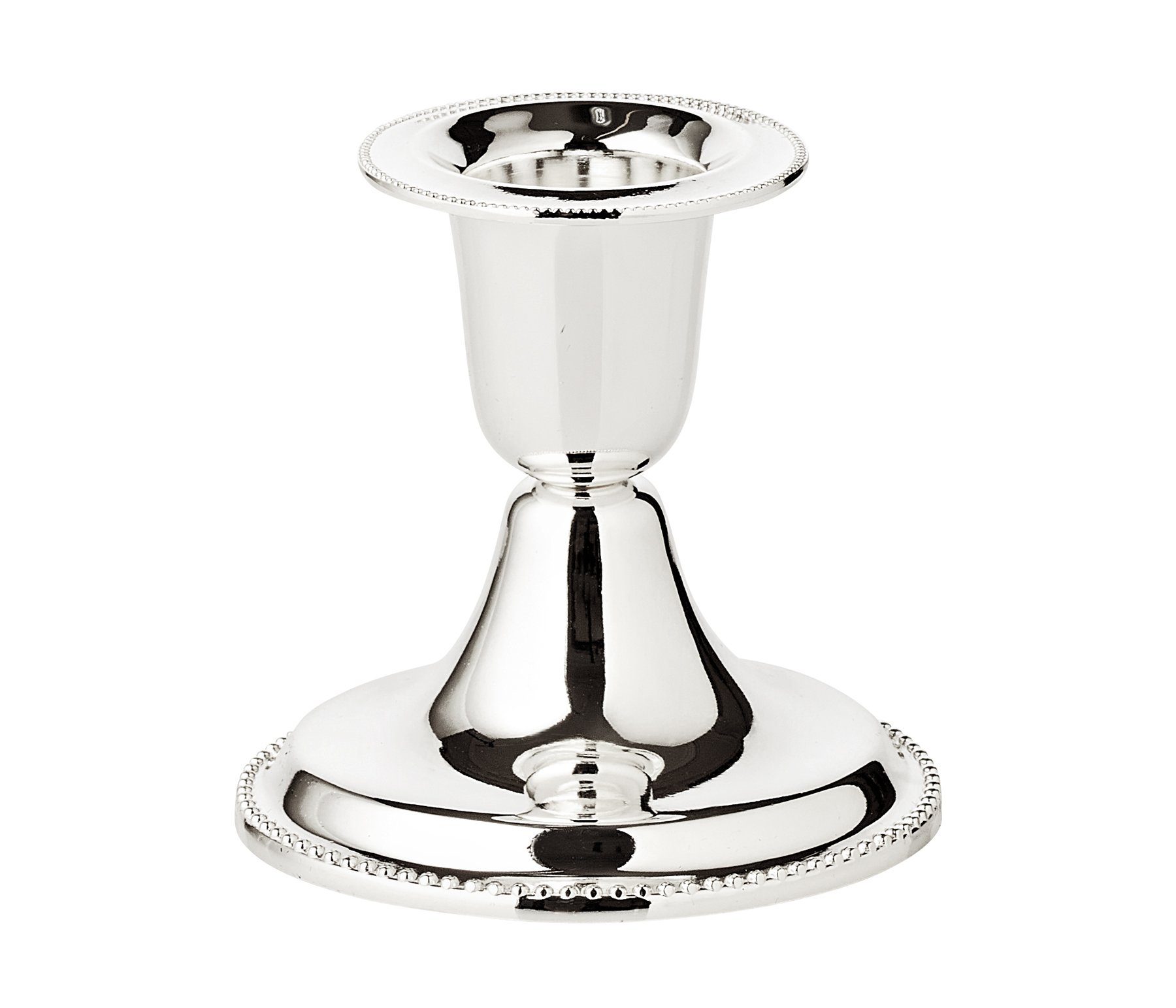 EDZARD Kerzenhalter Perla, 2er-Set, Perlenrand, edel versilbert, anlaufgesc günstig online kaufen