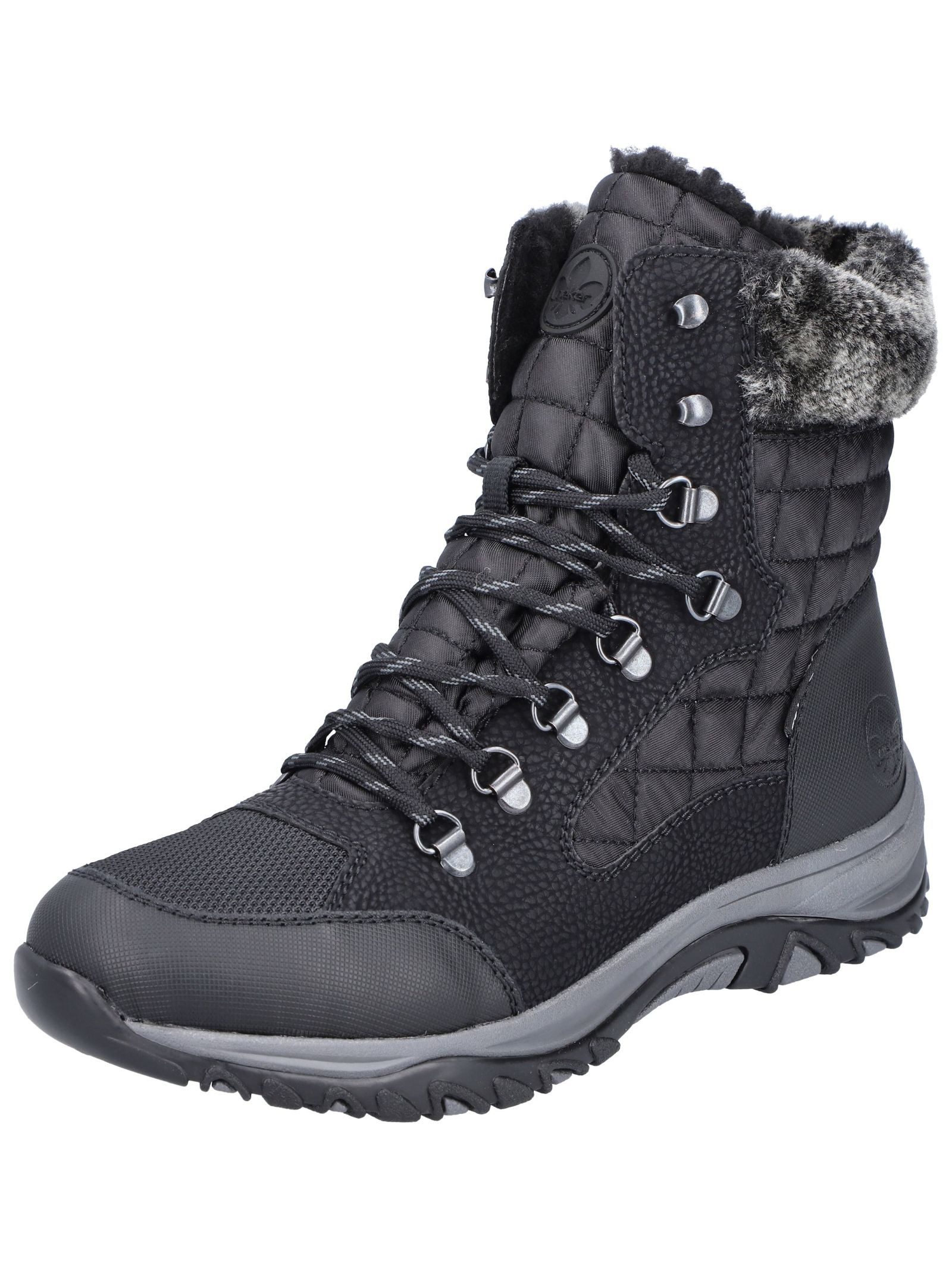 Rieker Stiefelette Lederimitat/Textil Schnürstiefelette