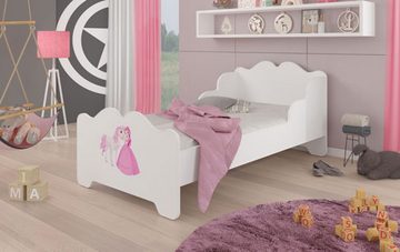 Feldmann-Wohnen Prinzessinbett Ximena (1-tlg), 70x140cm weiß mit Prinzessin und Pferd Motiv