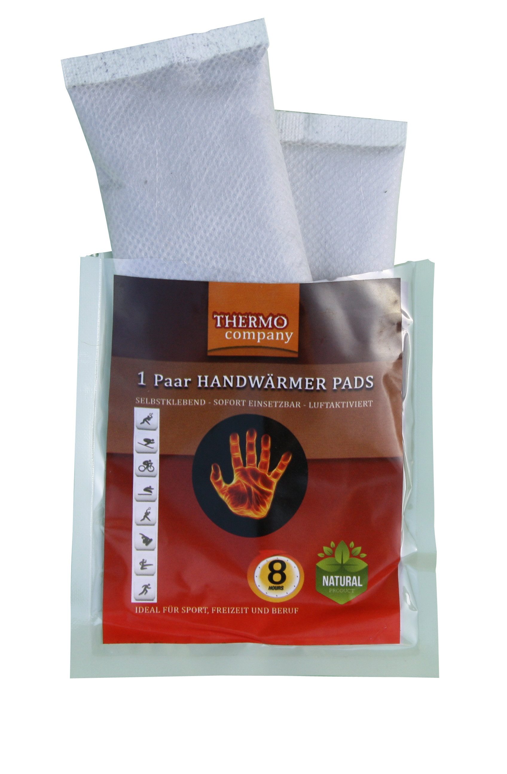 THERMO company Wärmepad Handwärmer Pads, Wärmepads Hände, Hand-Wärmekissen, Taschenwärmer, 5,5cm x 9cm, extra warm, bis zu 8 Stunden Wärme