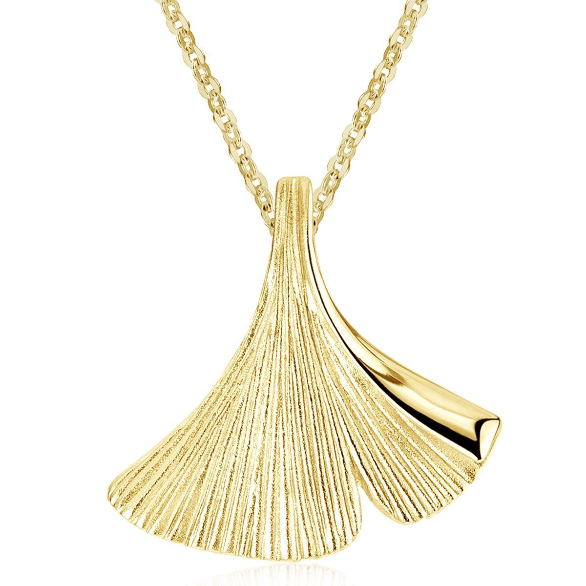 Materia Kettenanhänger Gingko / Gingkoblatt Gold günstig online kaufen