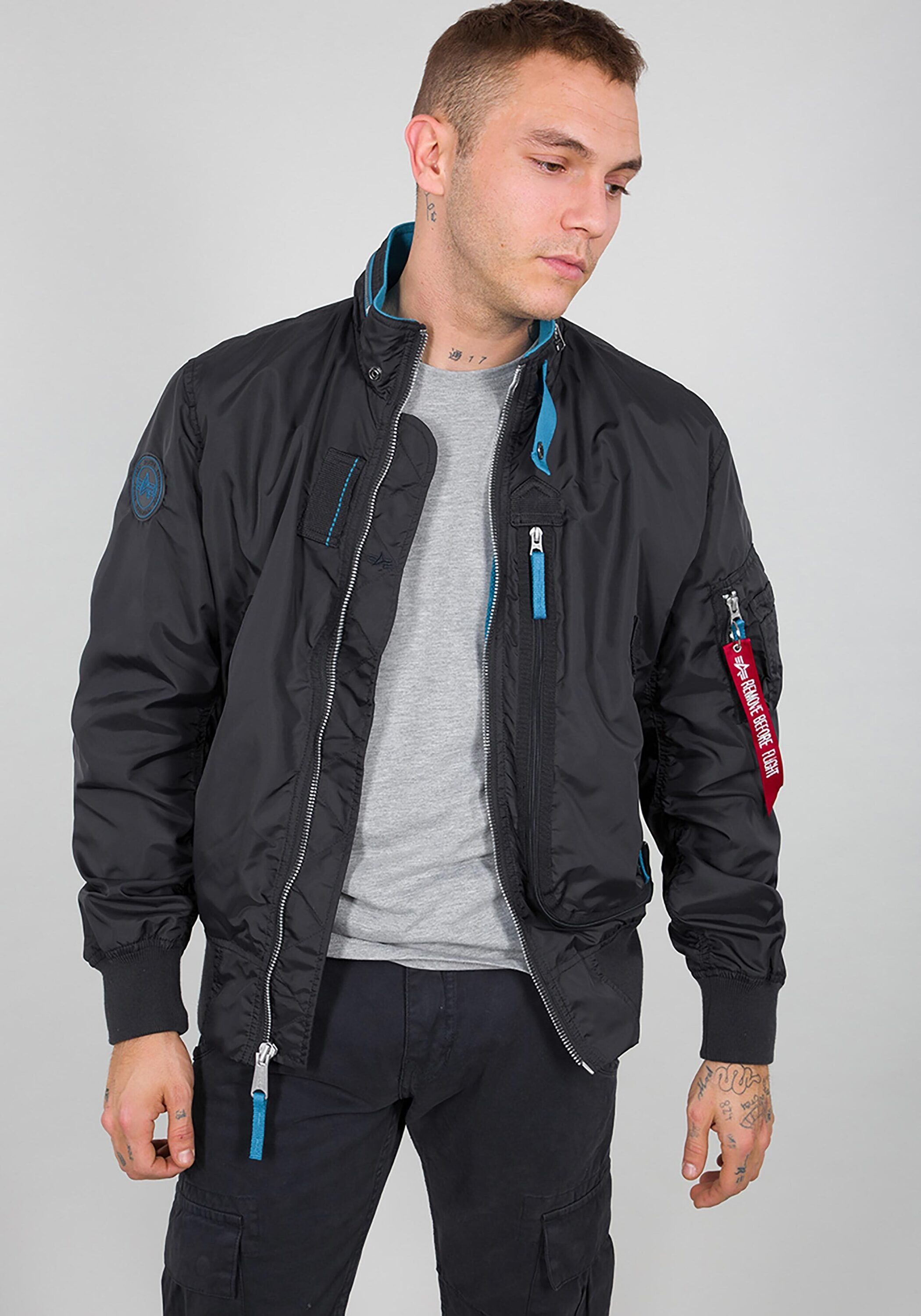 Wing Bomberjacke Bomber grey & Industries Alpha Industries - Men Flight Jackets Alpha iron