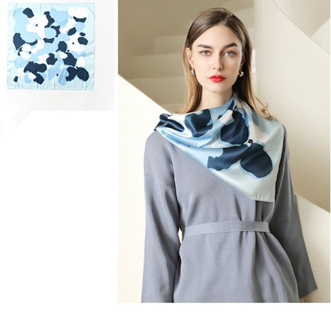 XDeer Bandana Quadratisch Schal,Multifunktionstuch mit Paisley-Muster, Mehrere Größen Faux Seidenschal Seidentuch Kopftuch Vierecktuch blue1