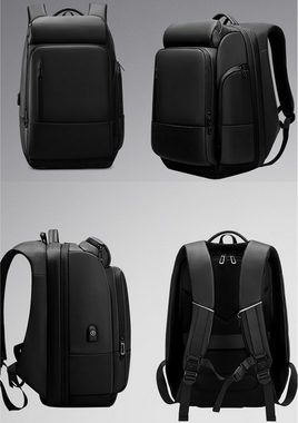 OKWISH Reiserucksack Laptoprucksack Laptop Rucksack Rucksäcke Freizeitrucksack Laptoptasche (Leder Reisen Notebook Laptop Tasche Schule Uni Rucksack Handgepäck, Anti-Diebstahl, mit USB-Lade-Anschluss, Backpack mit Laptopfach), für Herren Damen Jungen Teenager Freizeit Arbeit Business Reisen