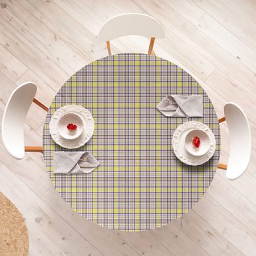 Abakuhaus Tischdecke Rundum-elastische Stofftischdecke, Schottenkaro Geometrisches Gingham-Muster