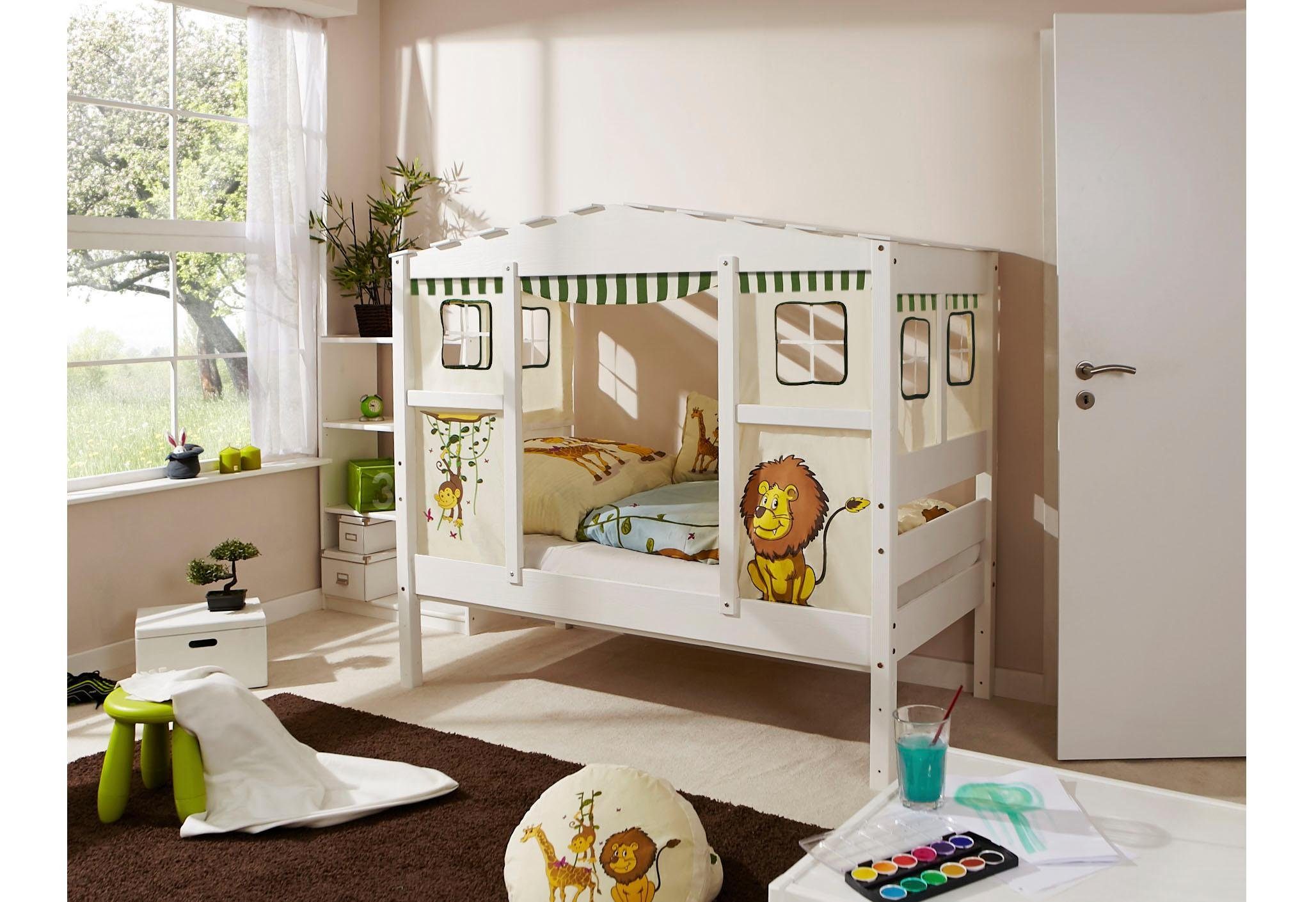 Ticaa Kinderbett Lio, Hausbett, Inklusive Rollrost, Matratze und Textil-Set  online kaufen | OTTO