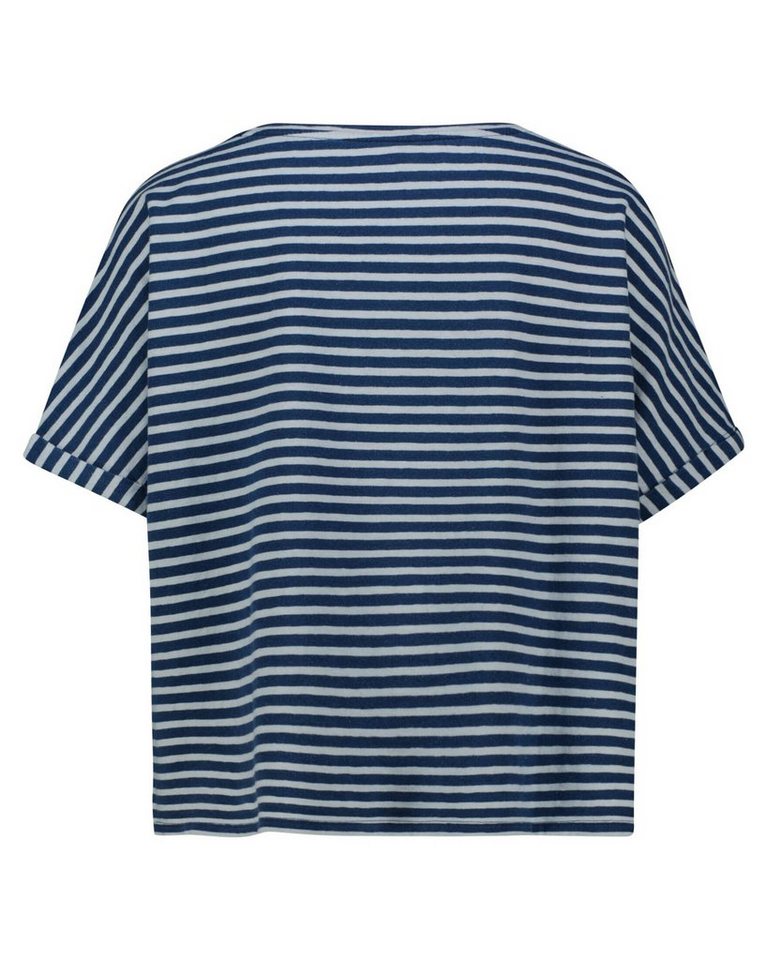 Herrlicher T-Shirt Damen T-Shirt MARLYN INDIGO STRIPED (1-tlg)