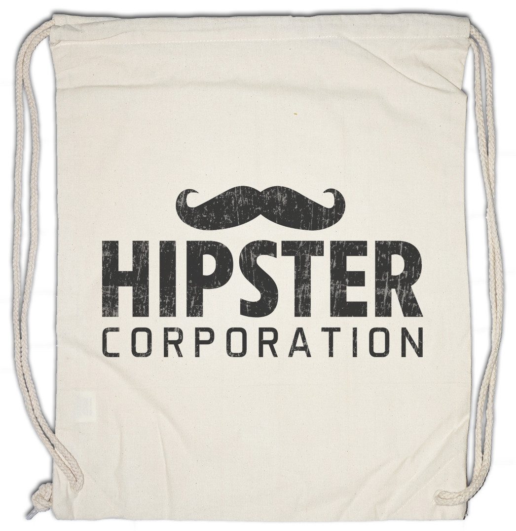 Urban Backwoods Turnbeutel Hipster Corporation Turnbeutel Hip Schnurrbart Moustache Bart Beard (1-tlg), Barber Shop Indie Schnäuzer