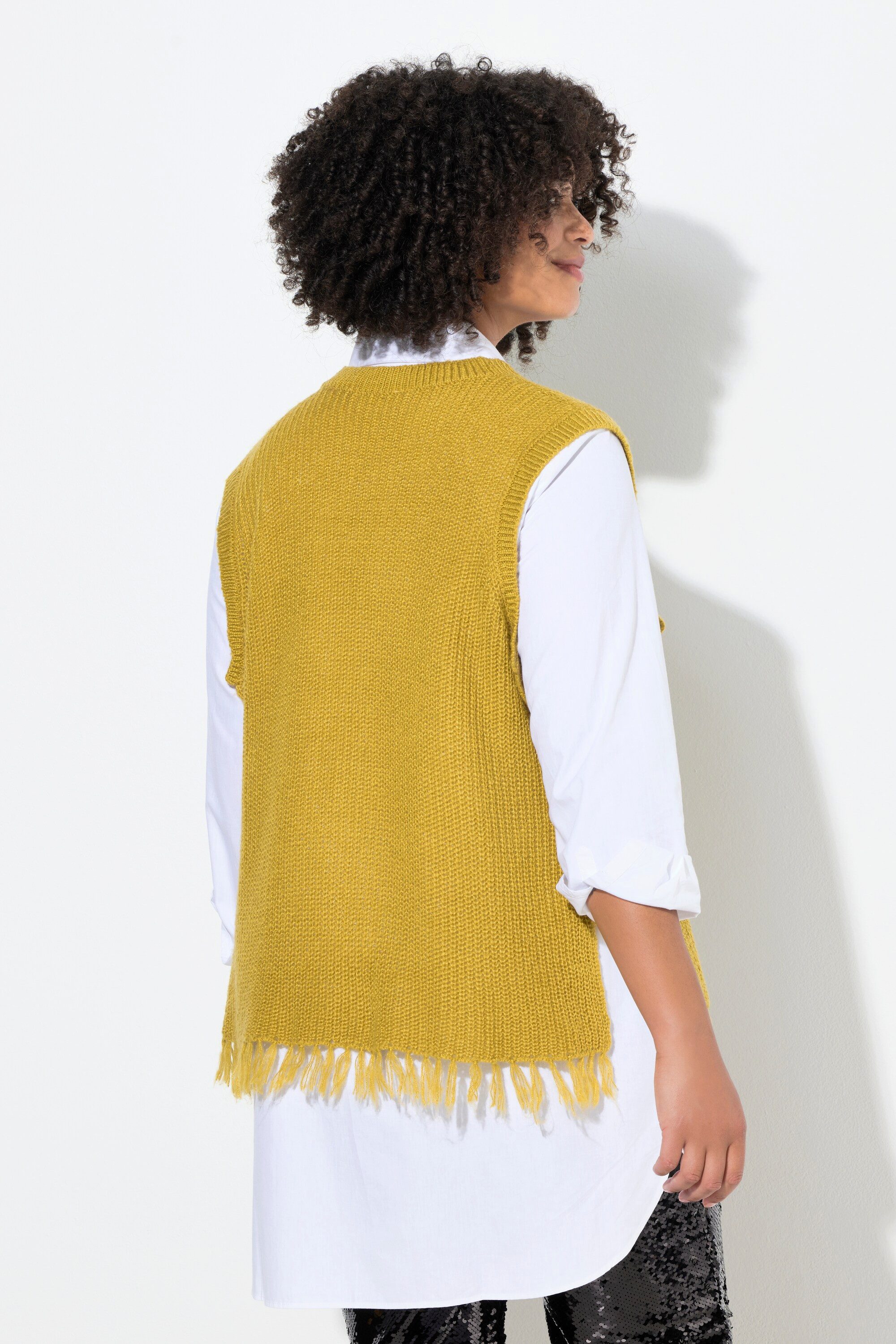 Angel of Style Pullunder Pullunder bequeme Passform seitlich mit Bindeband