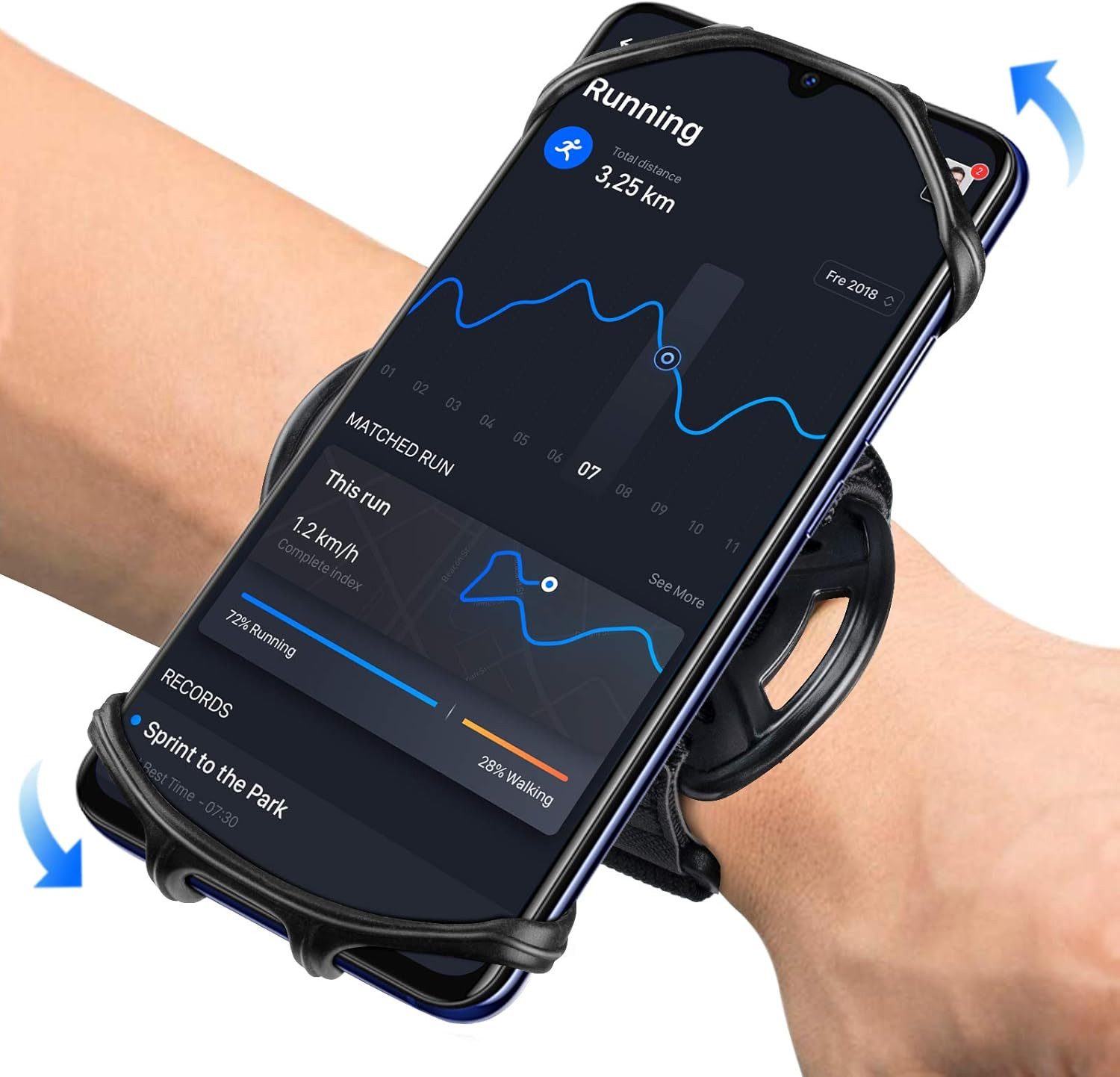 FELIXLEO Handyhülle Sportarmband Handyhalter Joggen 360 Drehbar Universal Handyhülle