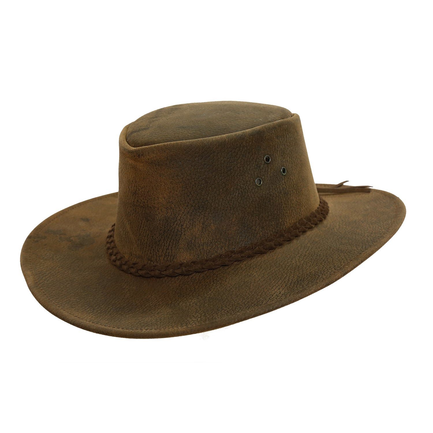 Outbacker Cowboyhut Outdoor Cowboy Lederhut- allwettertauglich mit hohem UV Schutz, Größe