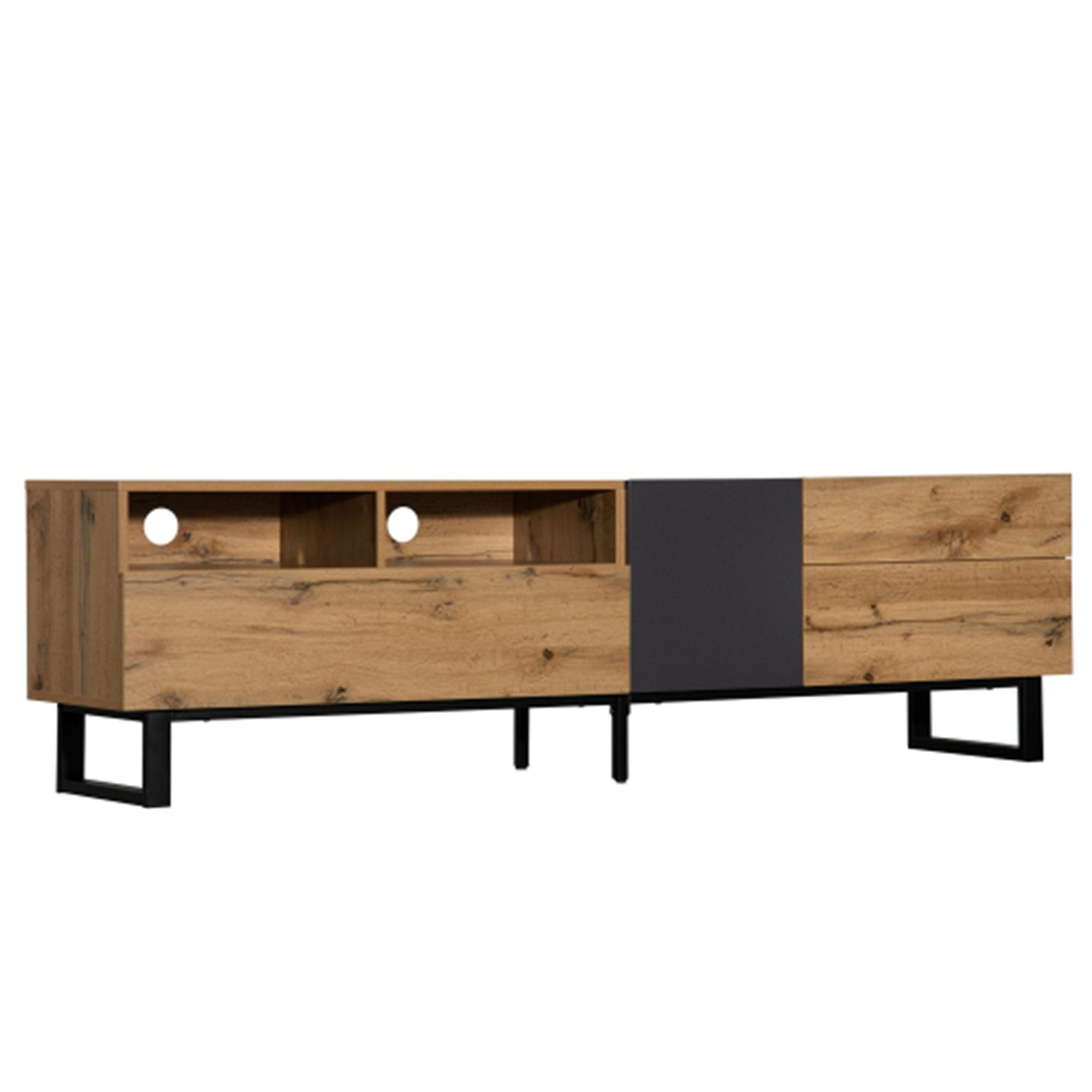 Celya TV-Schrank Moderne Farbe passend Holz Maserung TV Schrank 180cm stabil