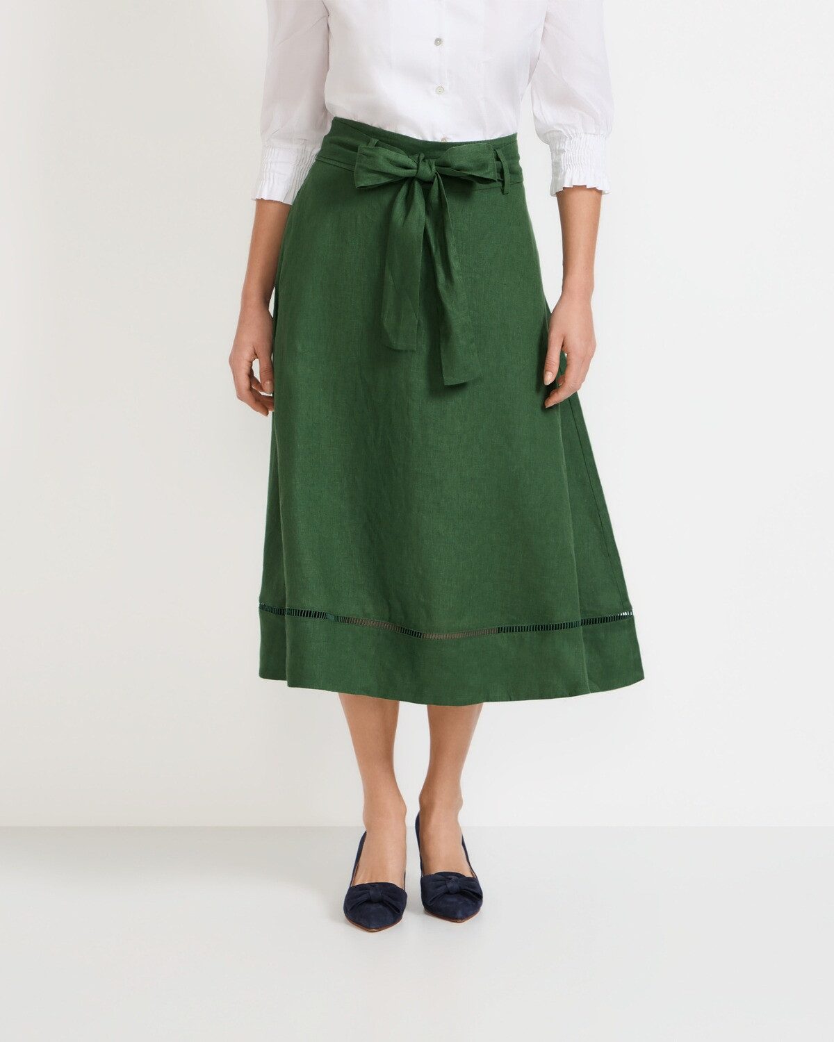 Luis Steindl Trachtenrock Leinenrock mit Gürtel