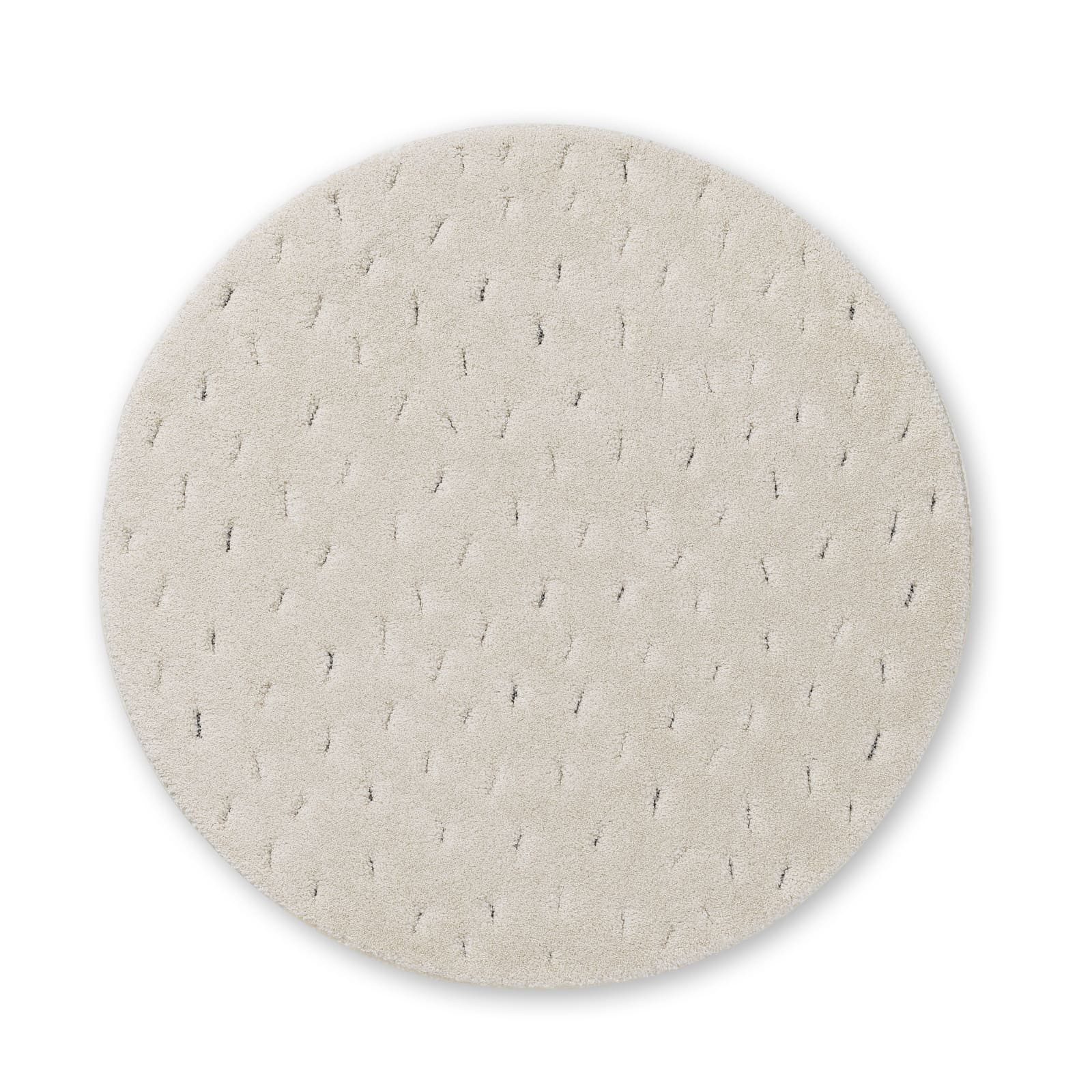 SCHÖNER WOHNEN-Kollektion Hochflor-Teppich Hochflor Winsome Punkte weiß rund weich D245 C000, rund, Höhe: 25 mm