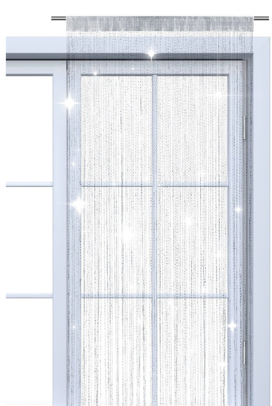 wometo Fadenvorhang Lurex (1 St), Stangendurchzug, halbtransparent, 100% Po günstig online kaufen