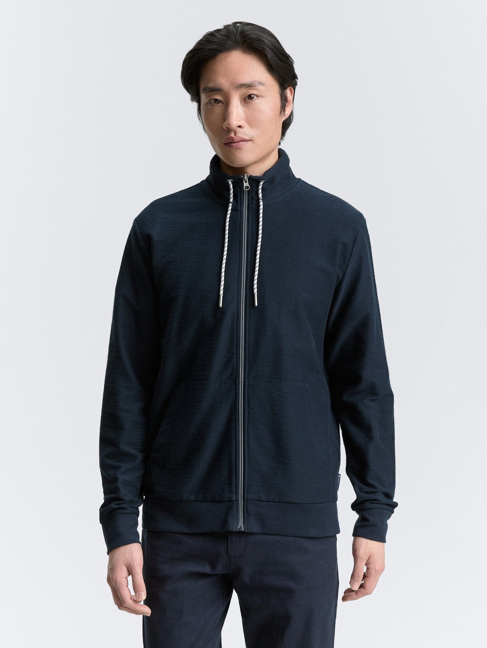 TOM TAILOR Langarmshirt T-Shirt Ultralight Sweatjacke mit Stehkragen günstig online kaufen