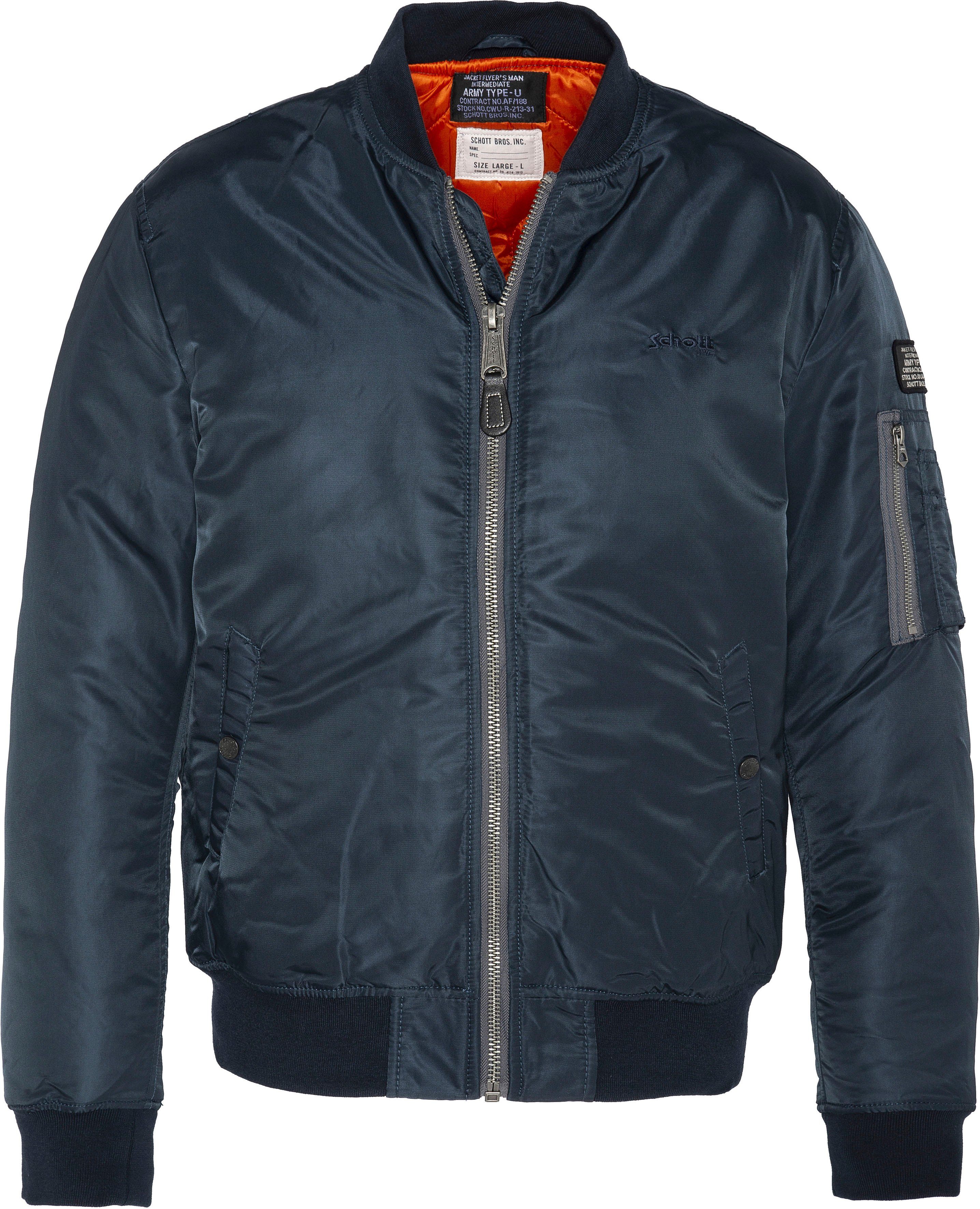 Schott NYC Bomberjacke AIRFORCERS MA-1 Ikonischer Fliegerjacke aus recyceltem Nylon, Men & Unisex möglich