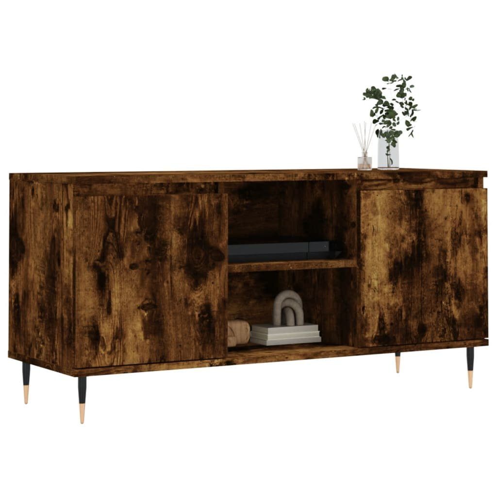 Holzwerkstoff (1-St) 104x35x50 cm vidaXL TV-Schrank TV-Schrank Räuchereiche