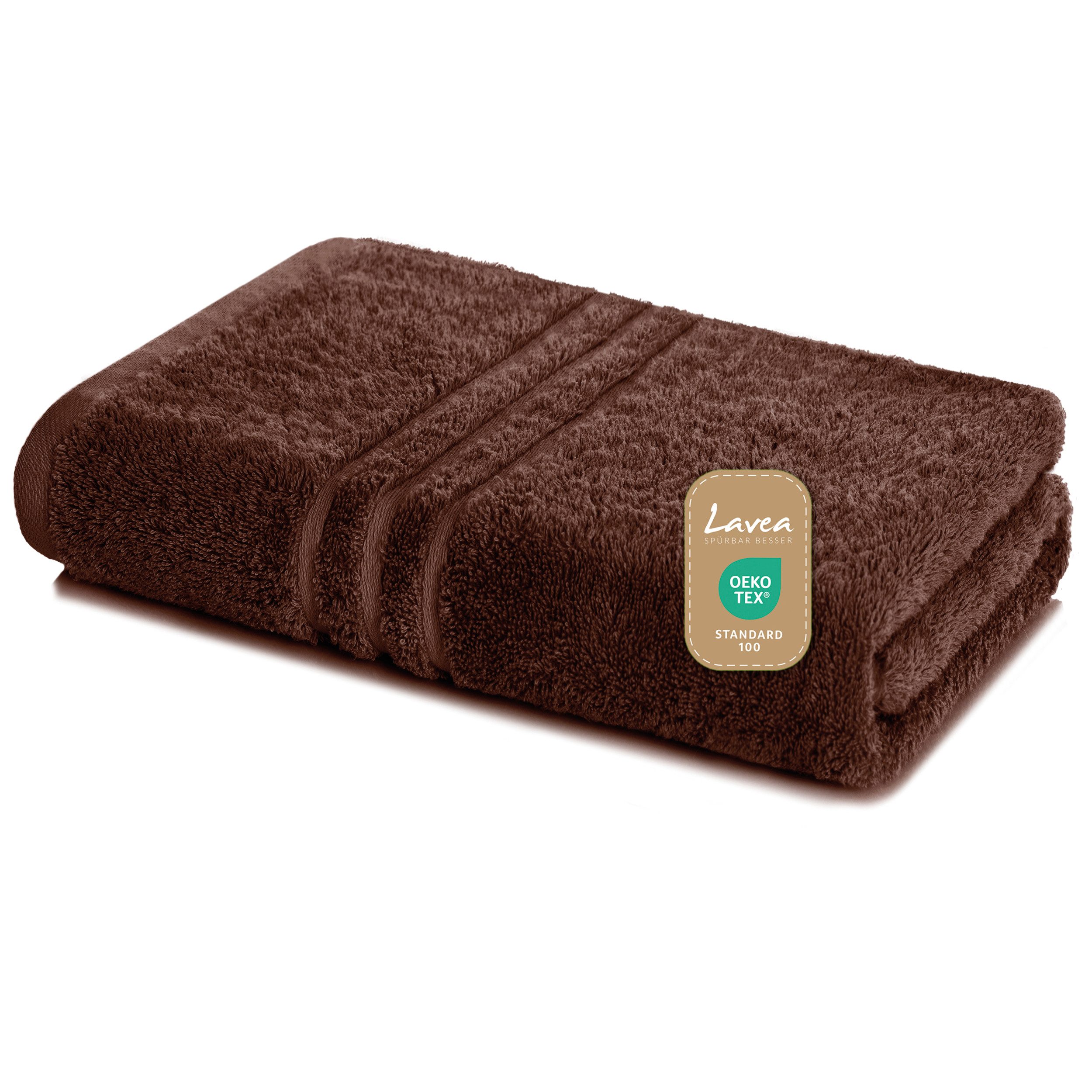 Lavea Badetuch Duschtuch 100x150 cm Elena Frottee Duschhandtuch, 100% Baumwolle, 500 g/m² Frottier, weich & saugstark, pflegeleicht
