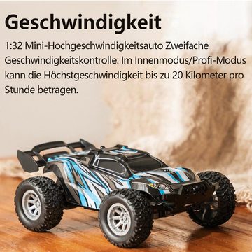 Zorymz RC-Auto Blau 2,4G Hochgeschwindigkeits-Funkfernsteuerungsauto 1:32, Drift Auto