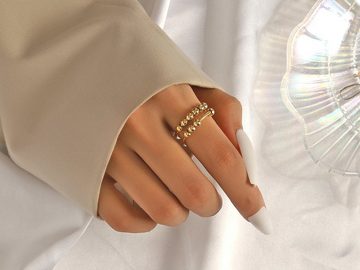 Eyecatcher Fingerring Anti Stress Anxiety Ring Gold oder Silber One Size
