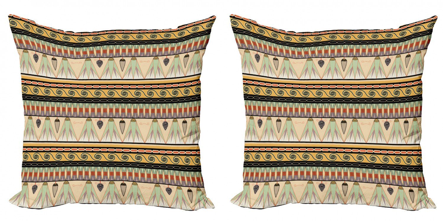 Kissenbezüge Modern Accent Doppelseitiger Digitaldruck, Abakuhaus (2 Stück), ägyptisch Abstrakt Indigenous