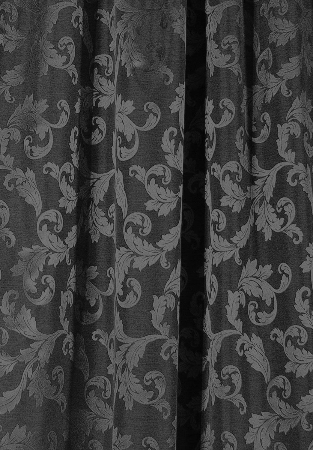 Clever-Kauf-24 Gardine Schlaufenschal Lyon Schwarz Barock 135 cm x 245 cm, günstig online kaufen